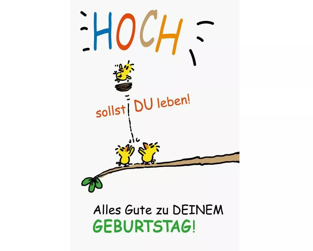 ABC Geburtstagskarte Hoch sollst du leben B6