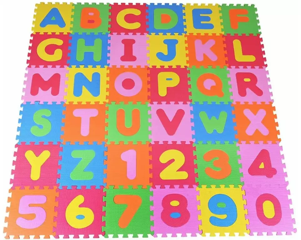 Knorrtoys Puzzlematte ABC + Zahlen /36 tlg/30 cm