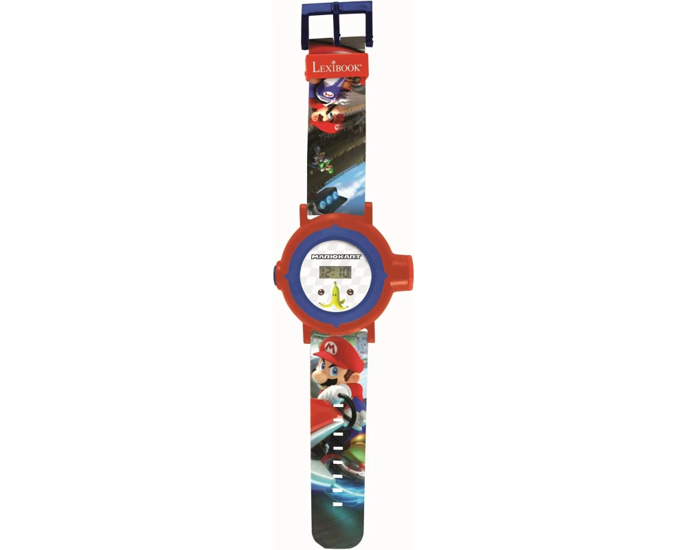Lexibook Digitaluhr Mario Kart mit Projektor Rot/Blau