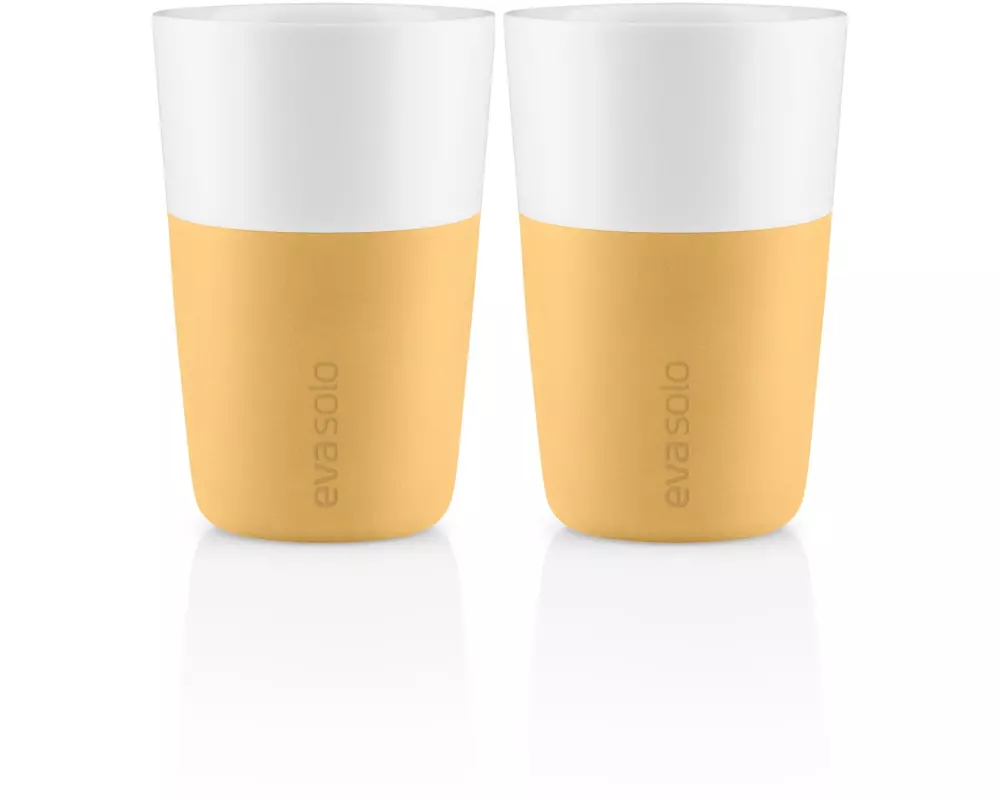 Eva Solo Latte Macchiato Becher 360 ml, 2 Stück, Gelb/Weiss