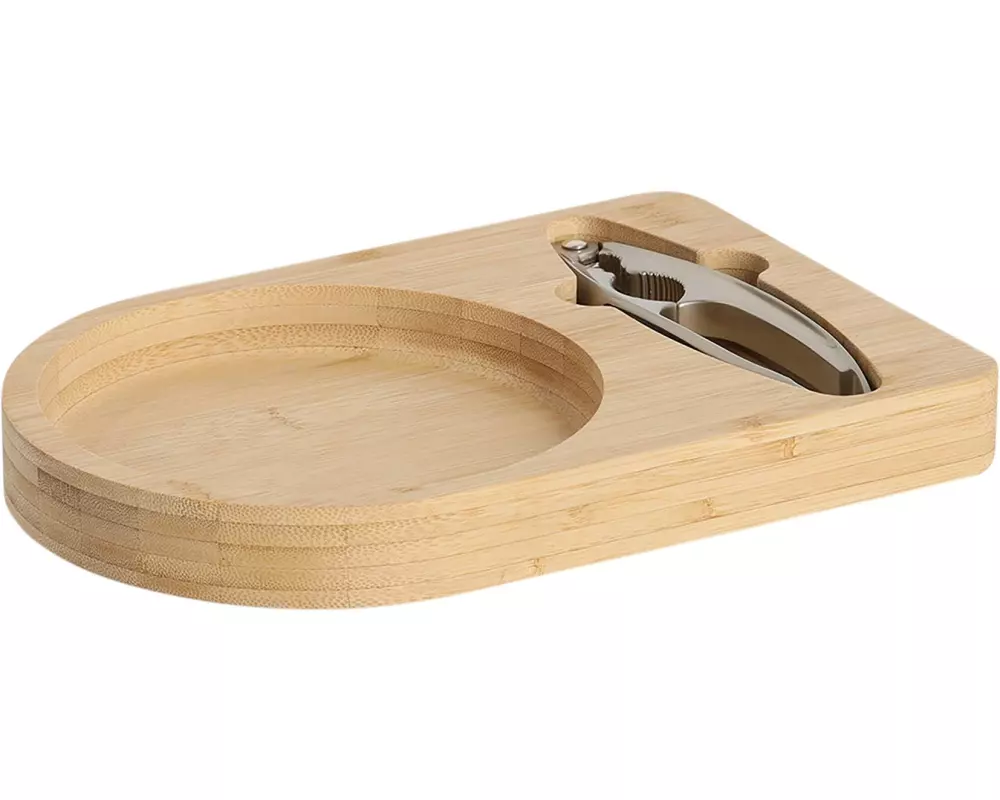 Zeller Present Nussknacker-Set 2-teilig aus Bambus 26 x 17.5 x 5.3 cm