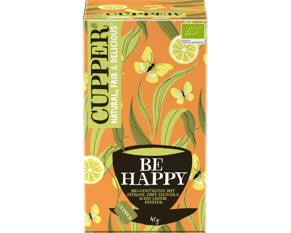 Cupper Teebeutel Bio Be Happy Gewürztee 20 x 2 g