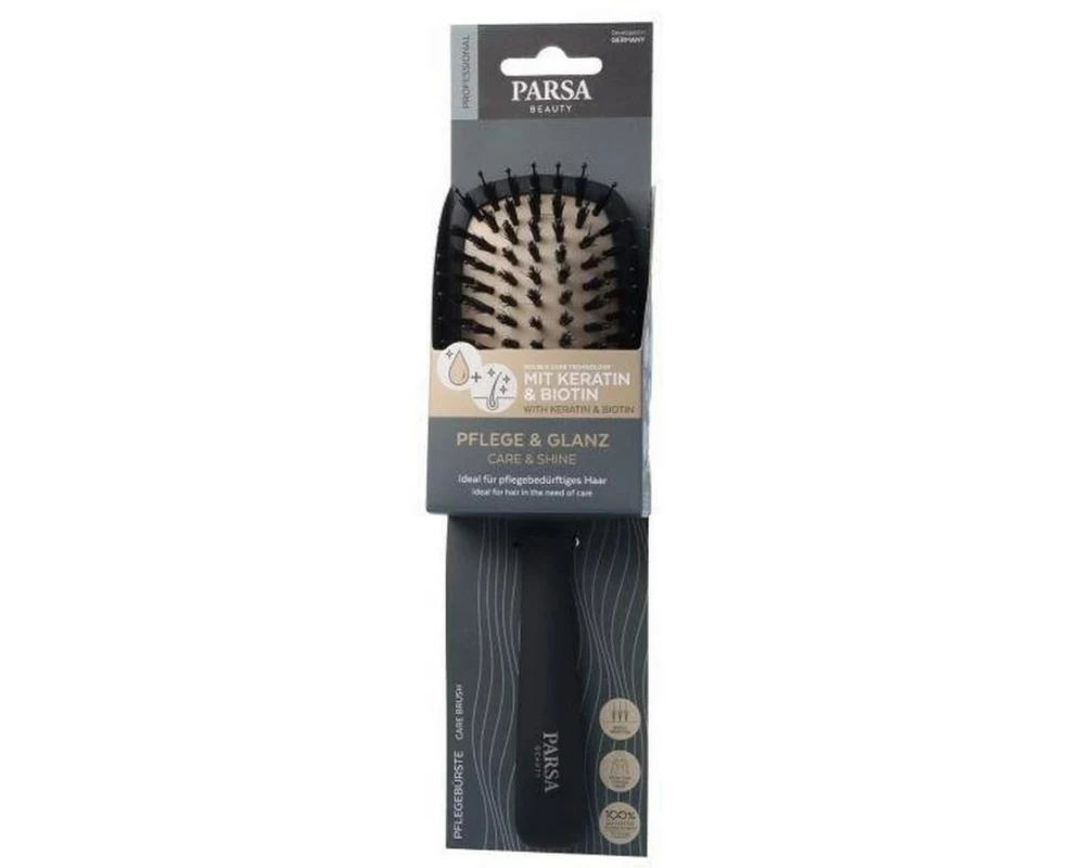 Parsa Beauty Keratin Care and Shine Bürste gross oval Schwarz