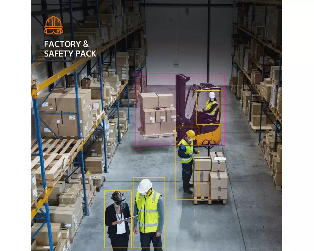 Hanwha Vision Videoanalyse AIA-C01FAC Factory & Safety KI Analytics Pack