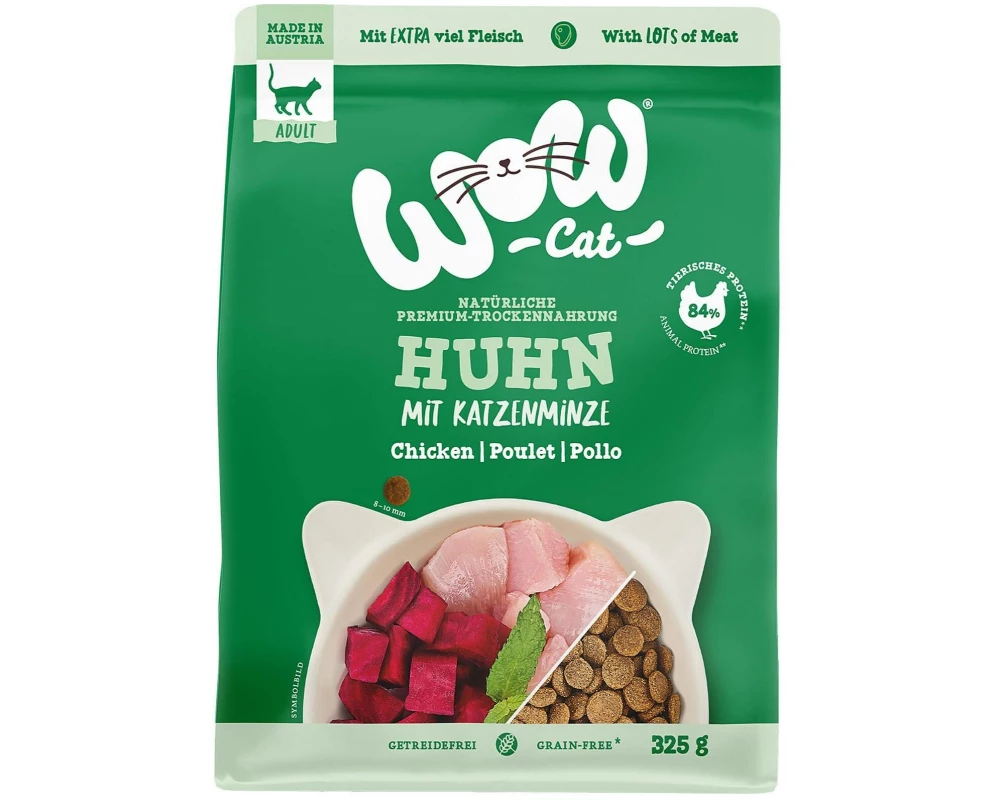 WOW Cat Adult Huhn mit Katzenminze 325 g