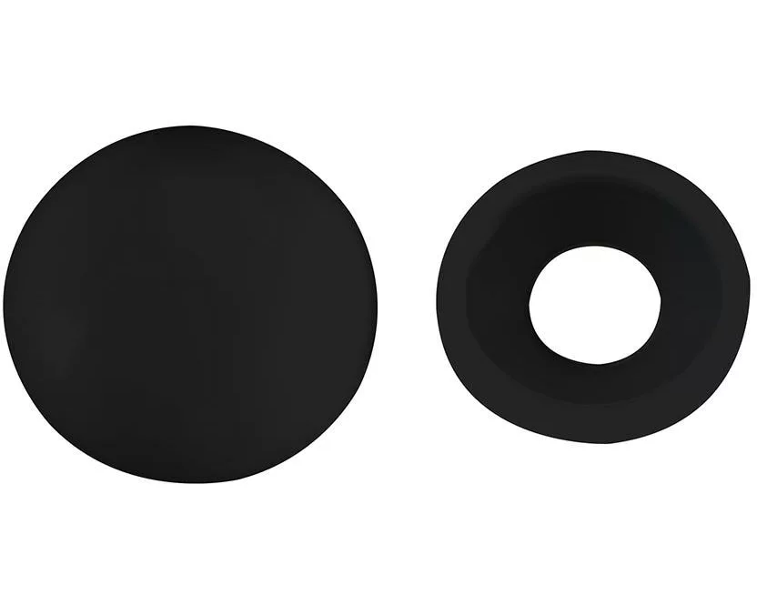 FTM Abdeckkappen 2-teilig, Schwarz 15 x 5 mm, 8 Stück