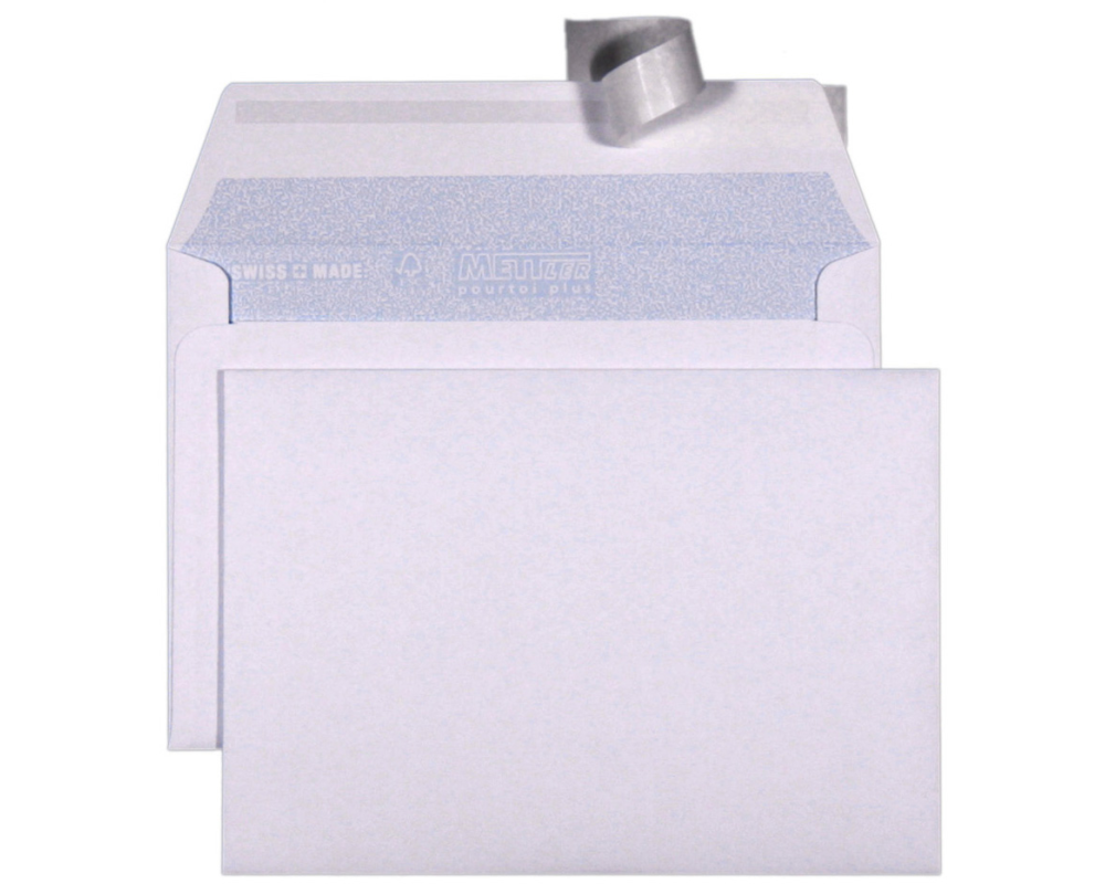 METTLER Couvert ohne Fenster C6 6066 100g, ultraweiss 1000 Stk.
