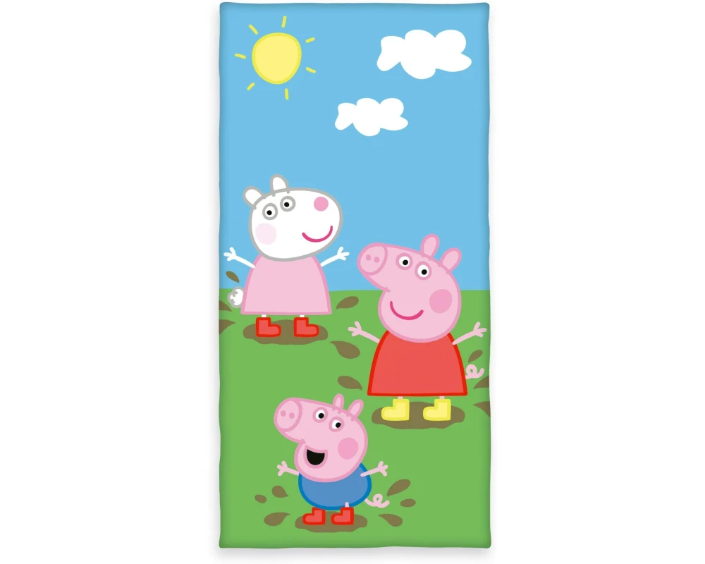 Herding Peppa Pig Badetuch 75 x 150 cm, Mehrfarbig