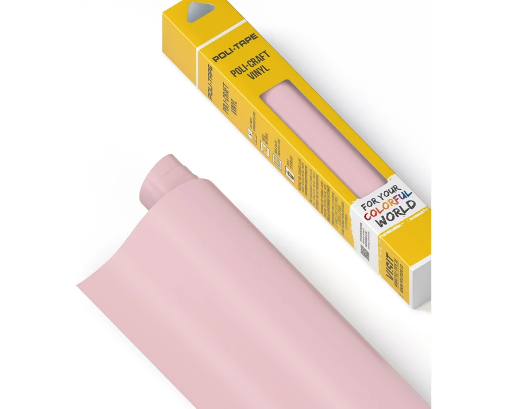 Poli-Tape Vinylfolie Permanent 30.5 x 183 cm, Hellpink matt