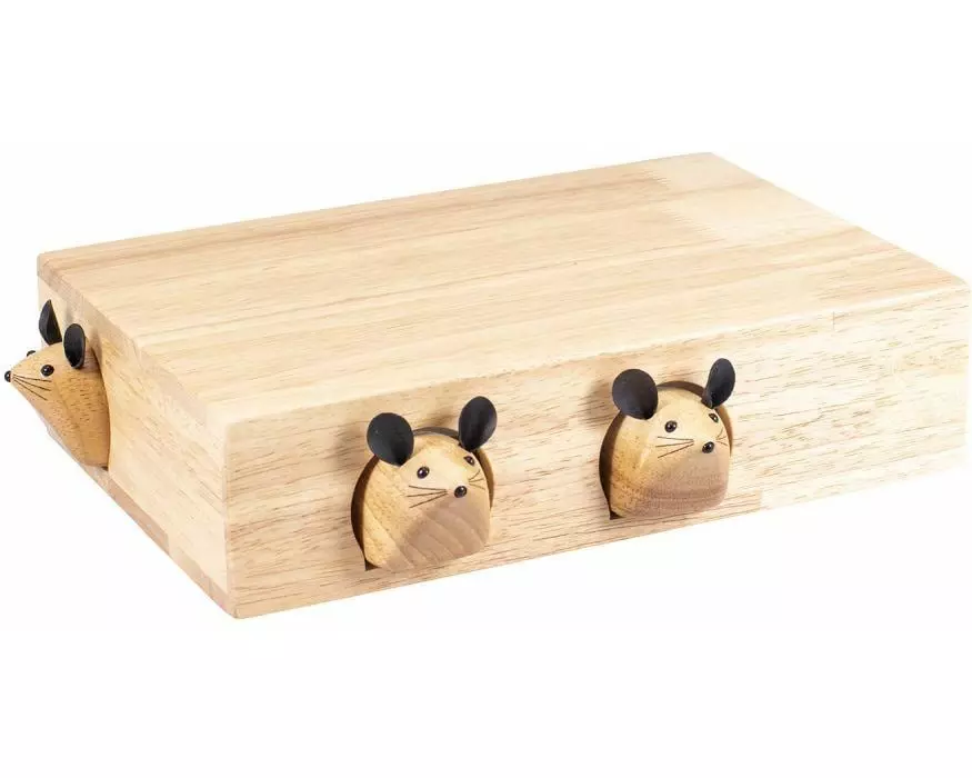 Kadastar Servierplatte Mouse House 4 Stück, Gummibaum