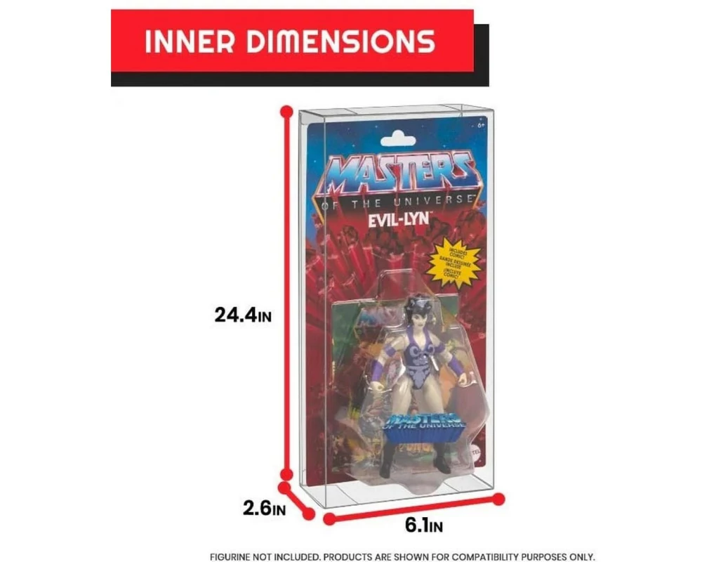 EvoRetro Acryl Box PET für Masters of the Universe Transparent, 10 St