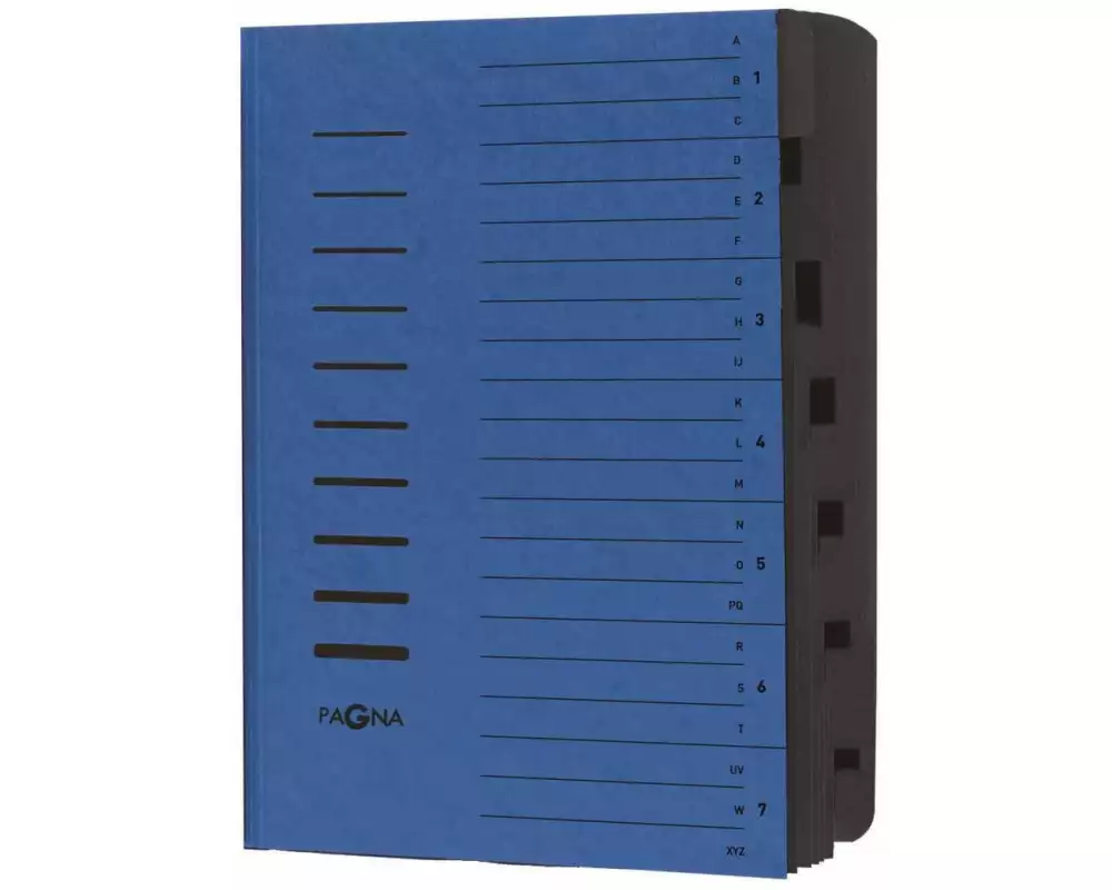 Pagna Ordnungsmappe A4 mit 7 Fächer, Blau