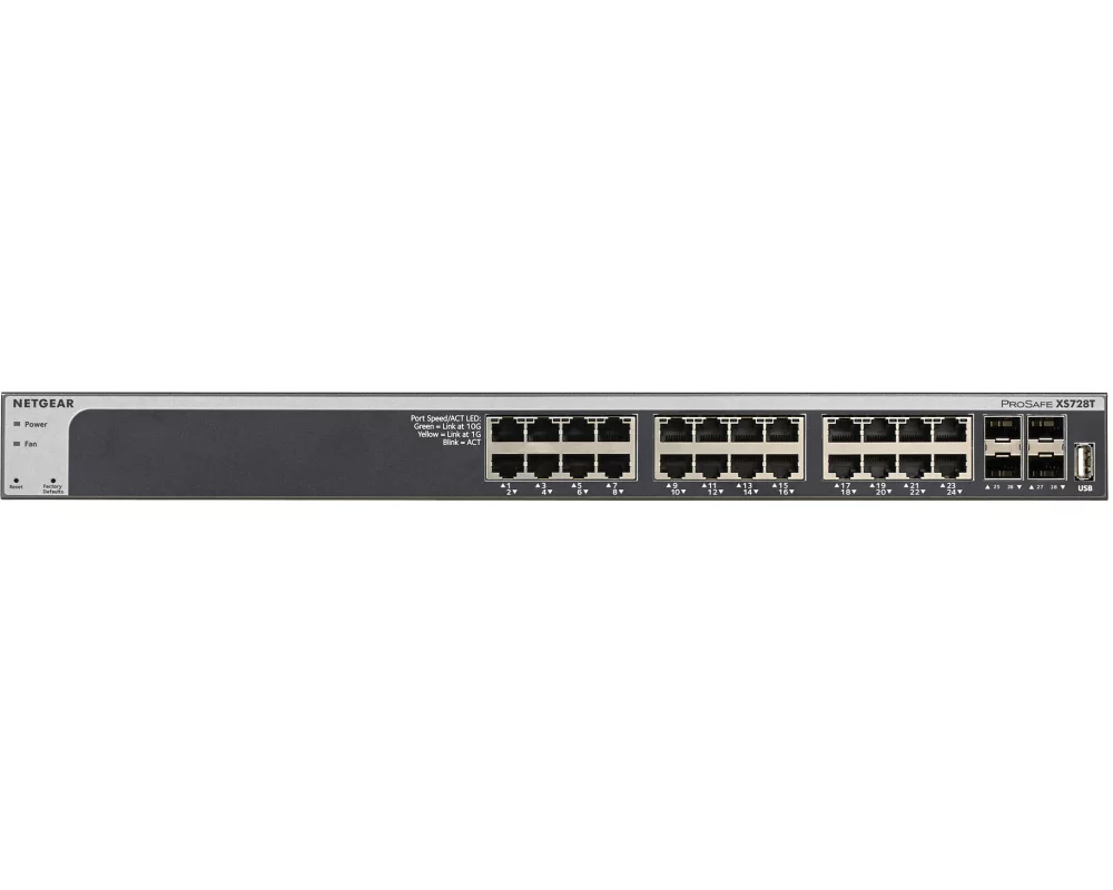 Netgear 10GB Switch XS728T-100NES, 28 Port, 10GB/s, 4x SFP