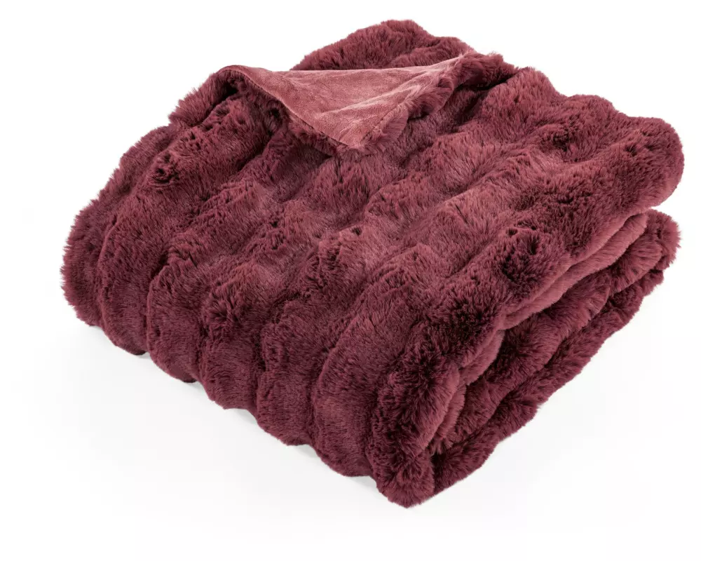 Tiseco Decke Bubble Rabbit Stripe 130 x 180 cm, Bordeaux