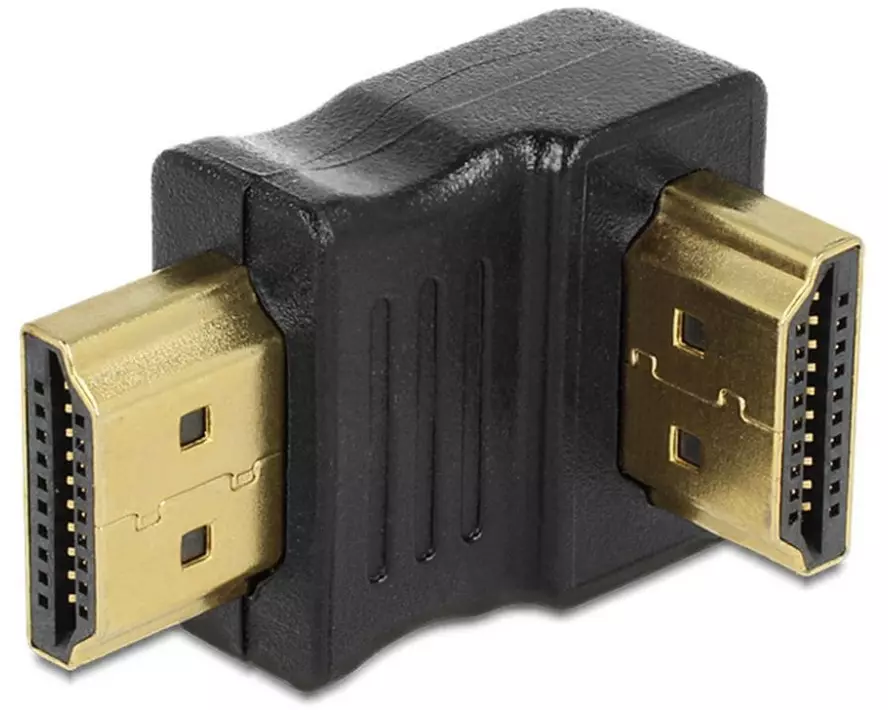 Delock Adapter 90° unten gewinkelt HDMI - HDMI