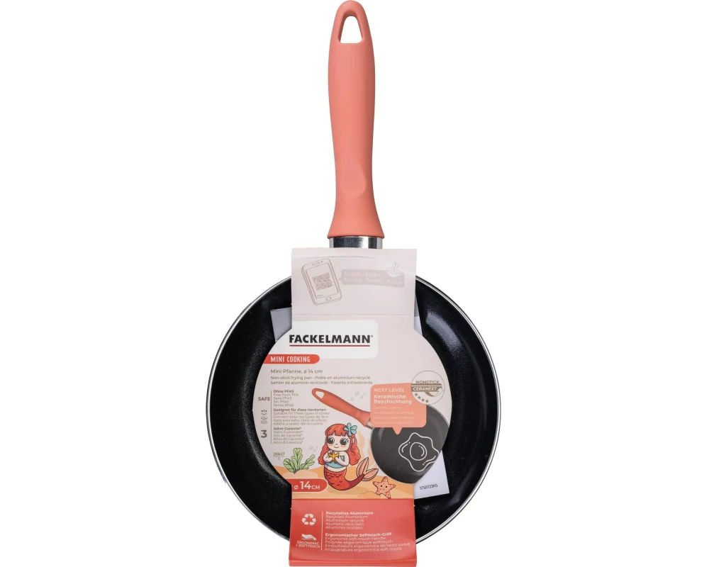 Fackelmann Bratpfanne MiniCooking 14 cm, Rosa