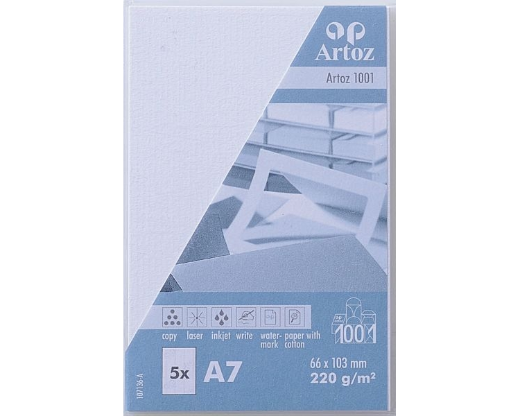ARTOZ Visitenkarten 1001 A7 107136142 220g, blütenweiss 5 Blatt