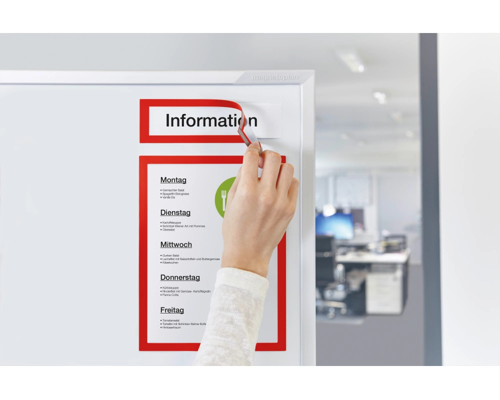 MAGNETOPLAN Magnetrahmen magnetofix 1131706 rot, Topsign 232x52mm 5 Stk.