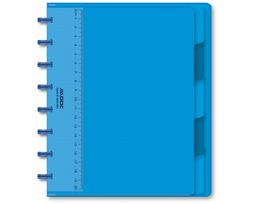 ADOC Notizheft Pap-Ex A5 3044.204 kariert blau