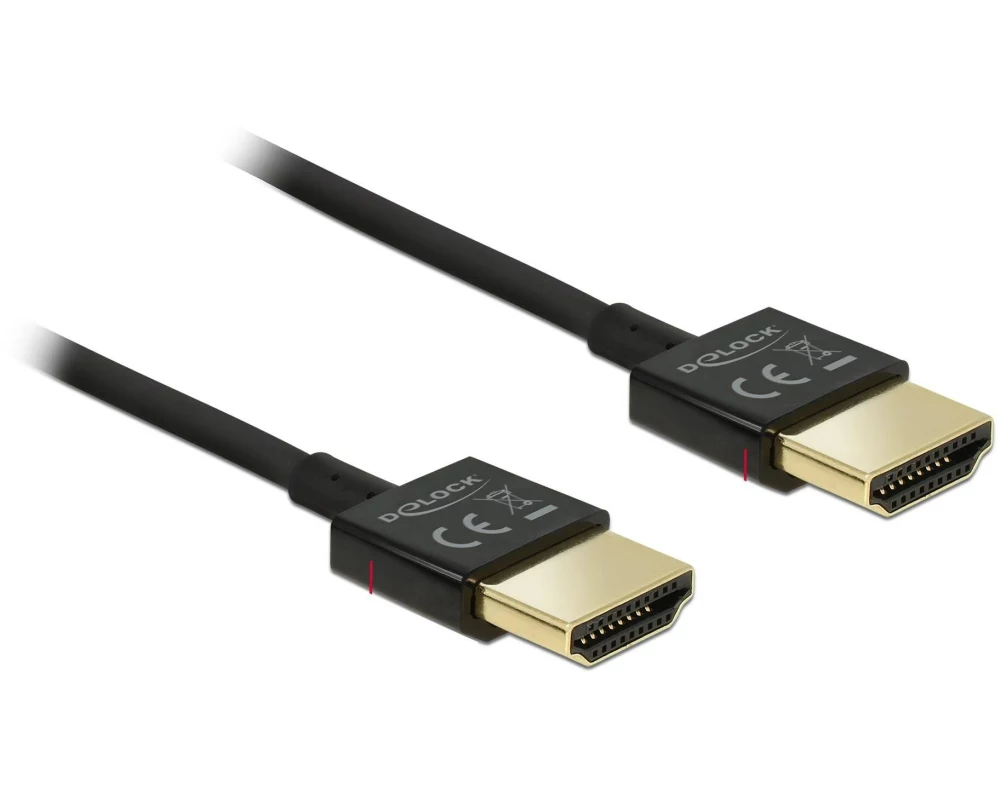 Delock Kabel 4K 60Hz HDMI - HDMI, 0.25 m, Schwarz