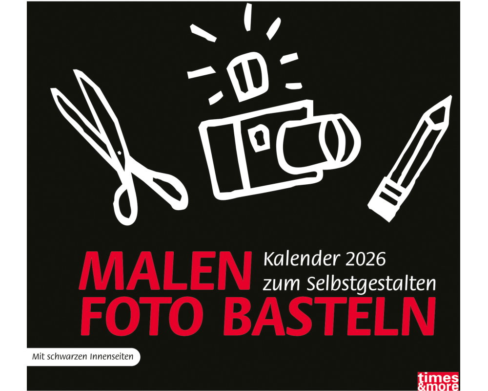 HEYE Bastelkalender 2026 21418+26 schwarz DE 30x27cm