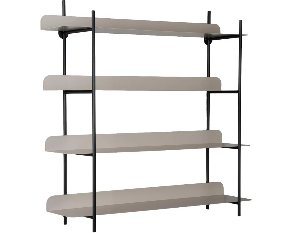 present time Wandregal Reina Cuatro, Black / Warm grey