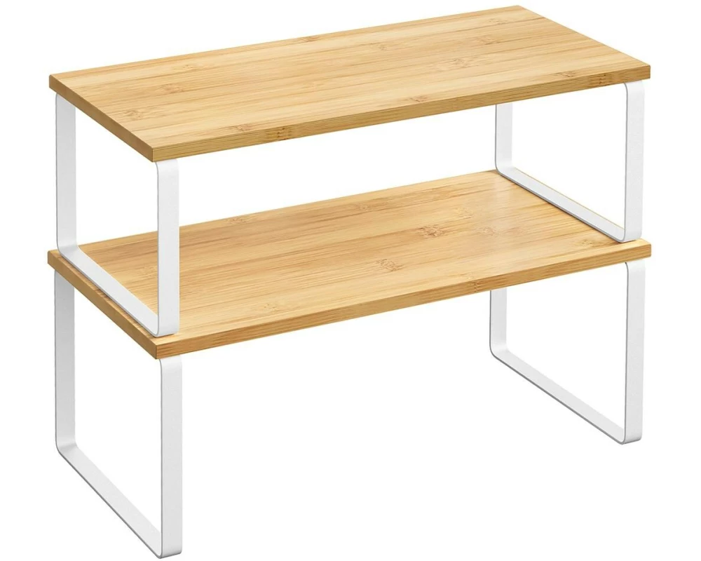 Songmics Lagerregal Nature-Weiss