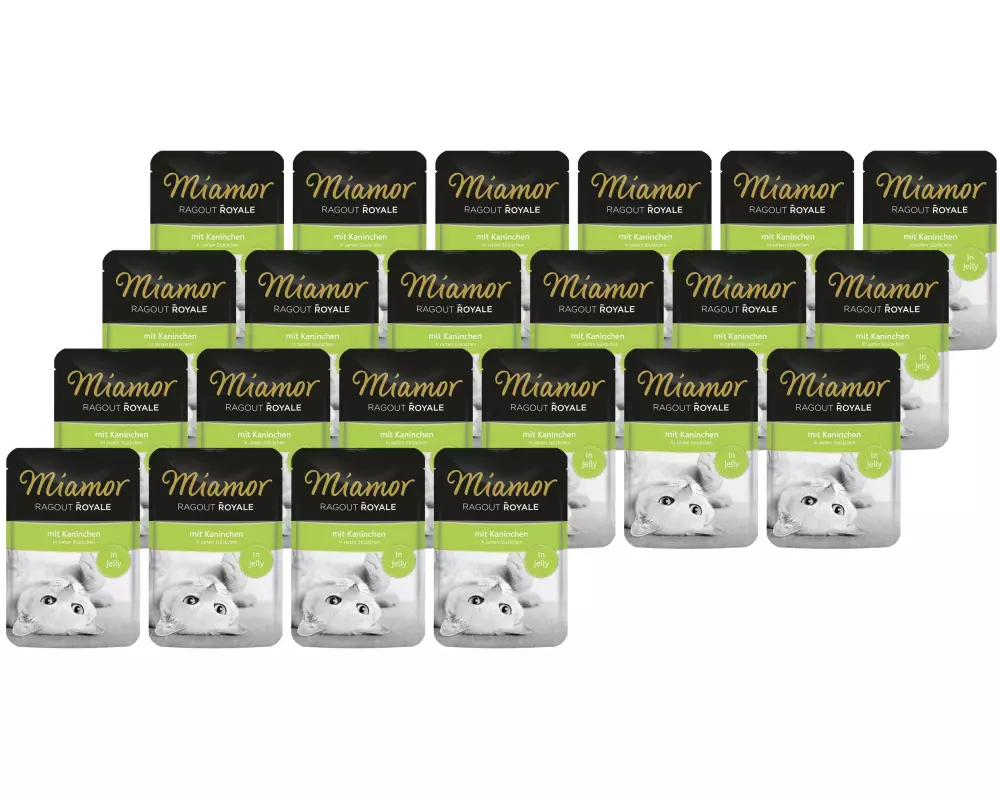 Miamor Nassfutter Ragout Royale Kaninchen in Gelée, 22 x 100 g