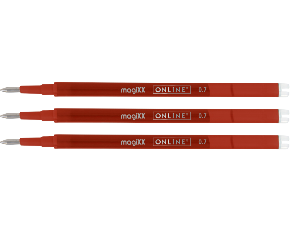 ONLINE Gel-Mine MagiXX 0.7mm 40162/3 rot, Tag-Bag 3 Stück