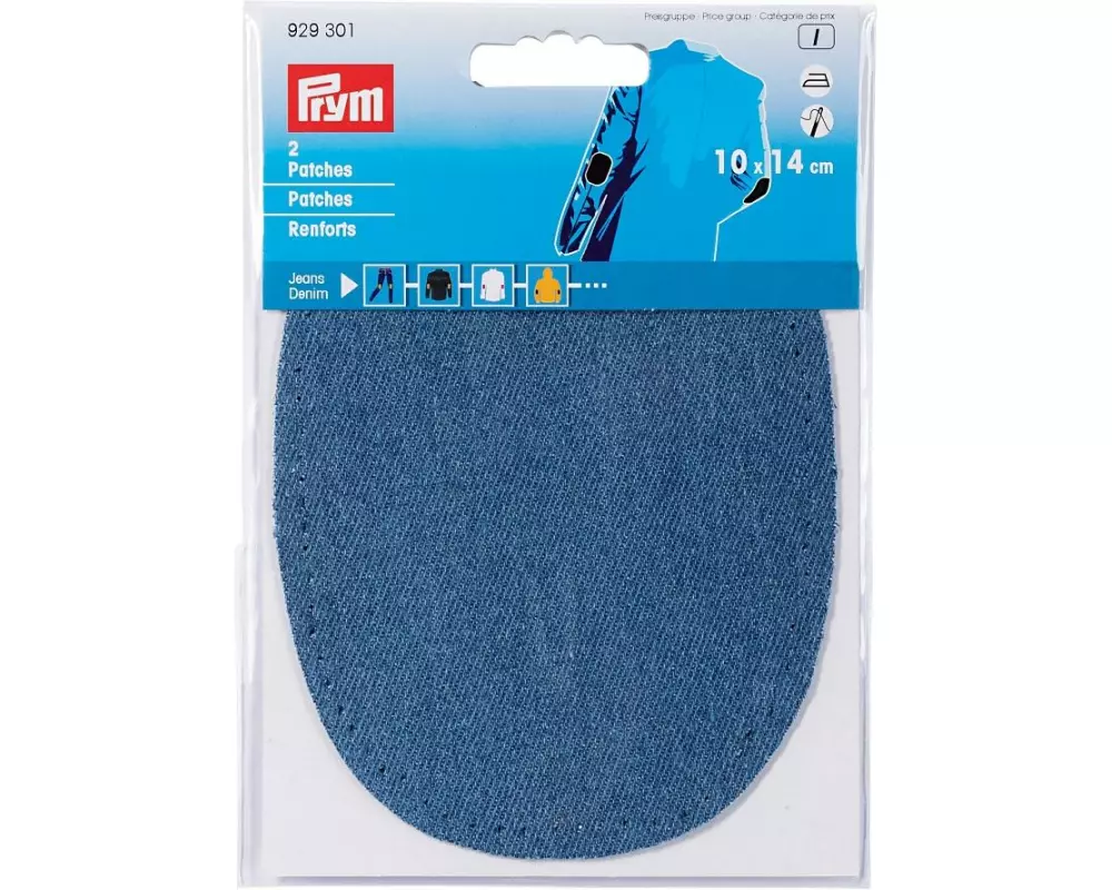 Prym Applikation 10 x 14 cm Blau, 2 Stück