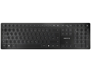 CHERRY KW 9100 SLIM Tastatur Universal RF Wireless + Bluetooth QWERTZ Deutsch Schwarz
