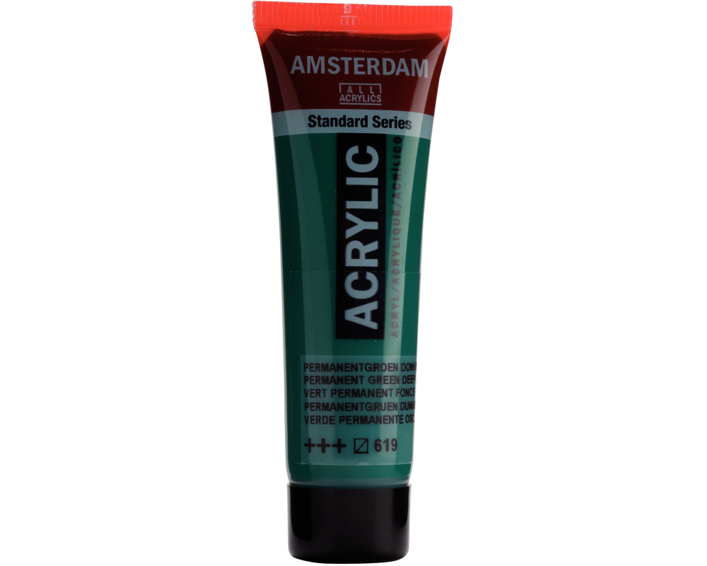 AMSTERDAM Acrylfarbe 20ml 17046190 Permanentgrün Dunkel 619