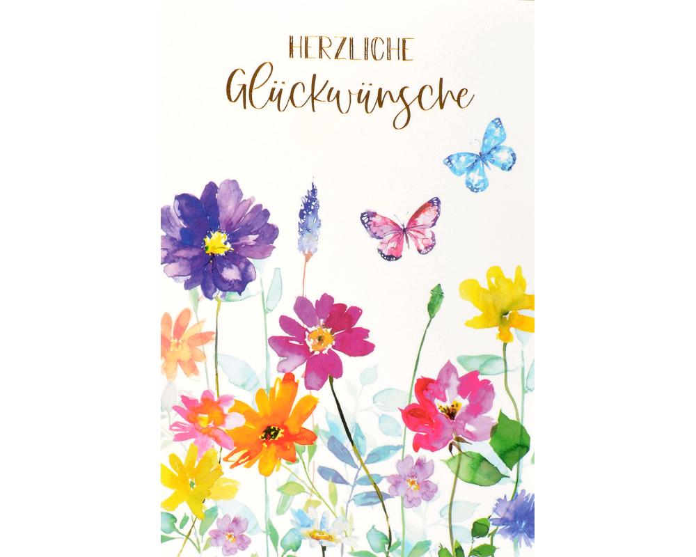 ABC Glückwunschkarte Blumen 1120007700 B6