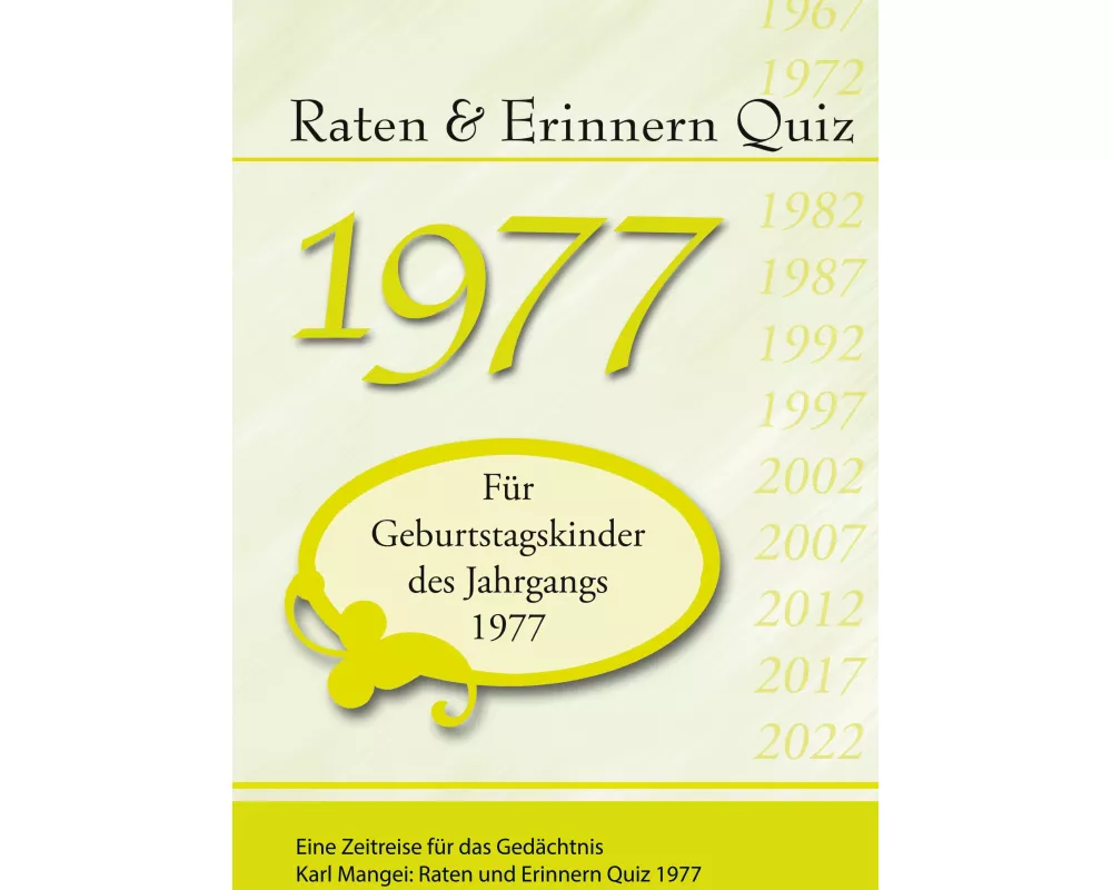 Raten und Erinnern Quiz 1977