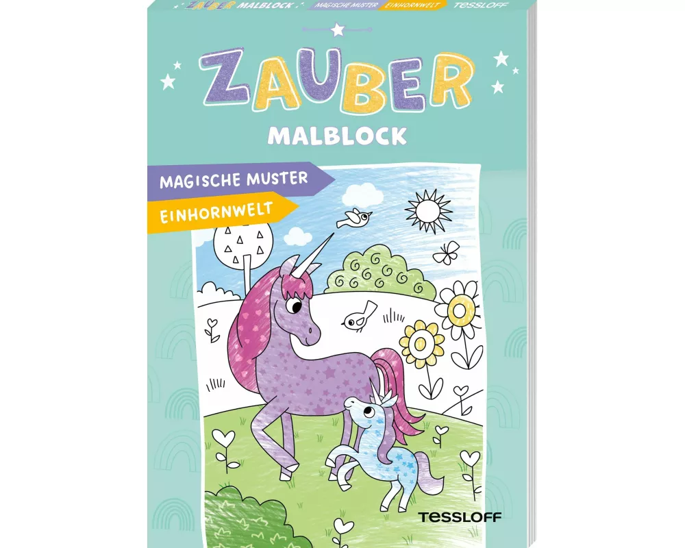 Zaubermalblock. Magische Muster. Einhornwelt