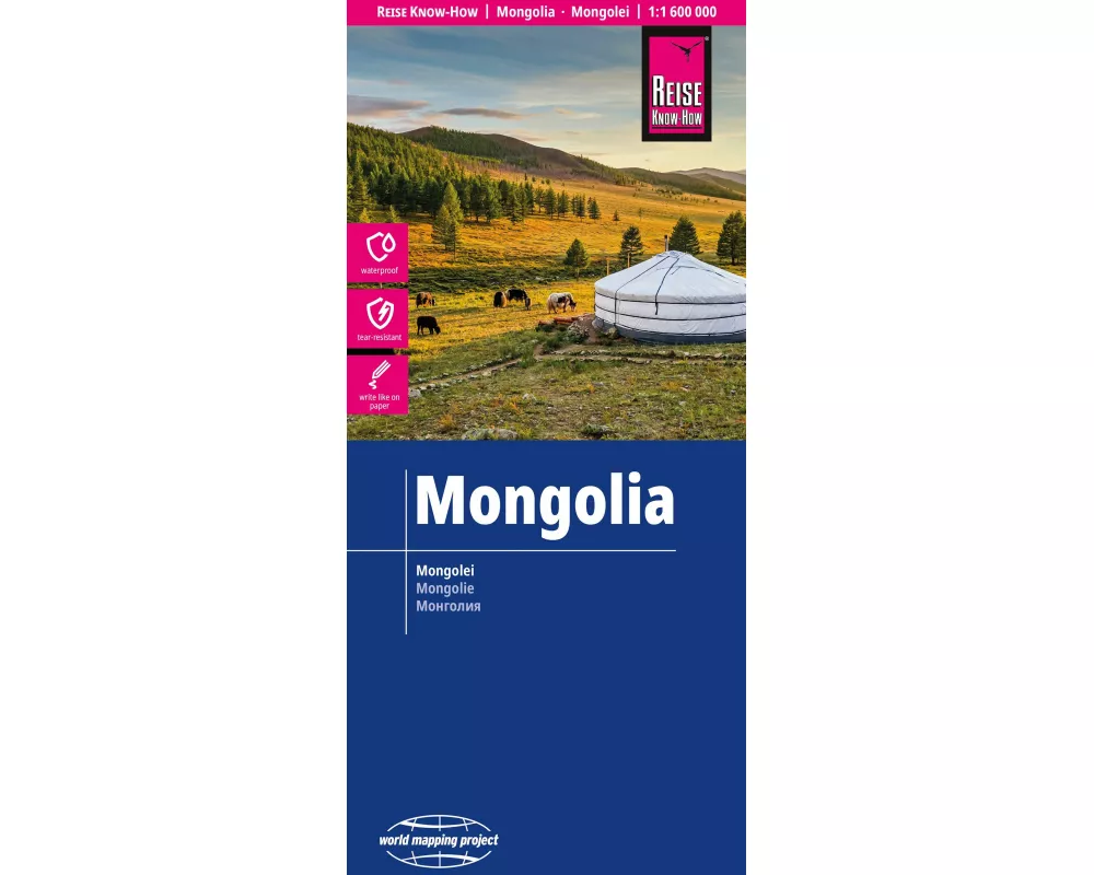 Reise Know-How Landkarte Mongolei | Mongolia (1:1.600.000)