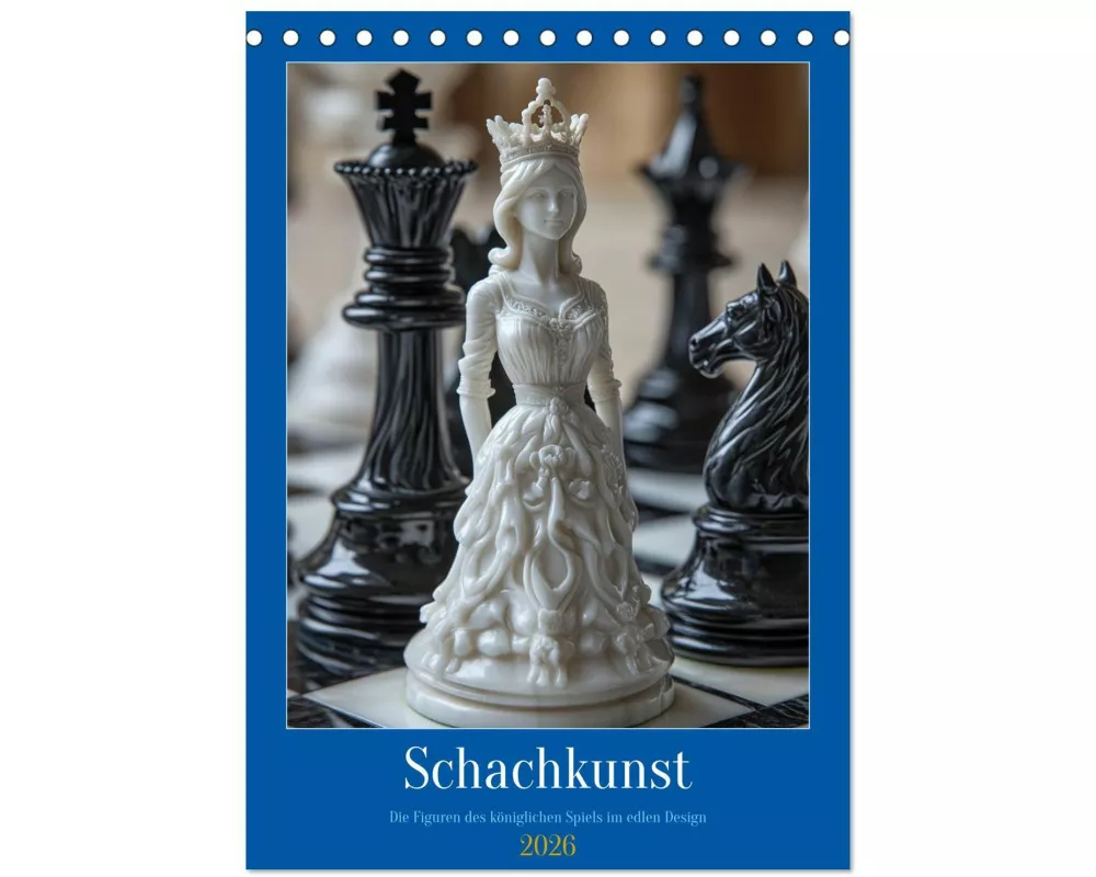 Schachkunst (Tischkalender 2026 DIN A5 hoch), CALVENDO Monatskalender