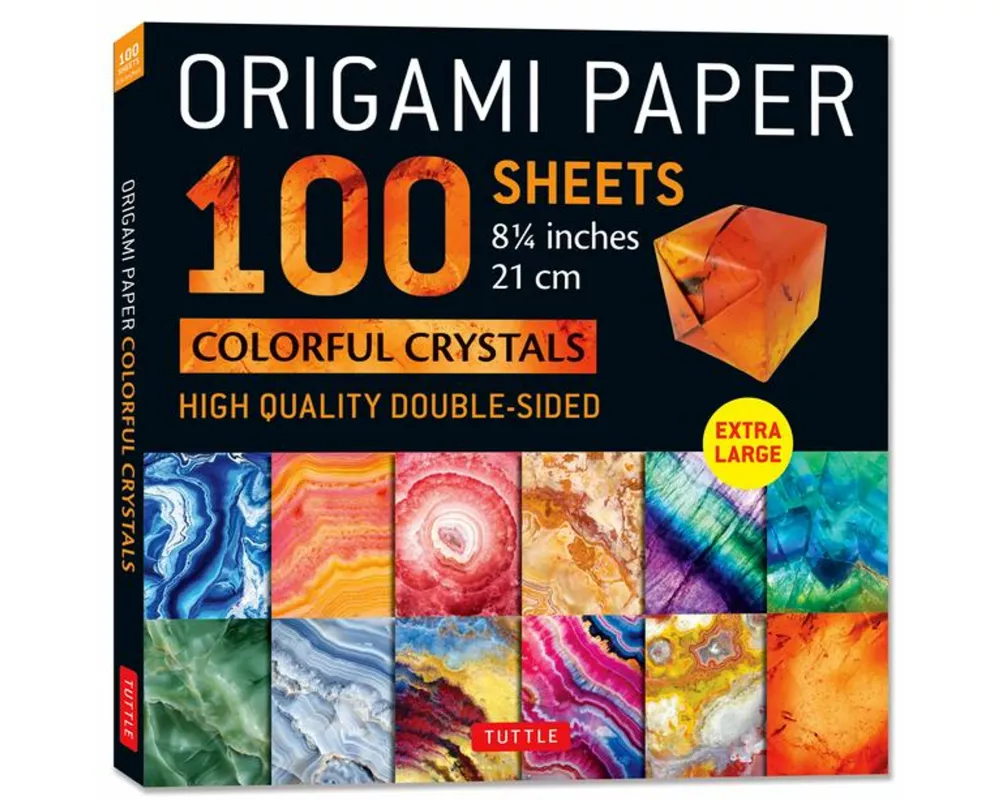 Origami Paper 100 sheets Colorful Crystals 8 1/4"