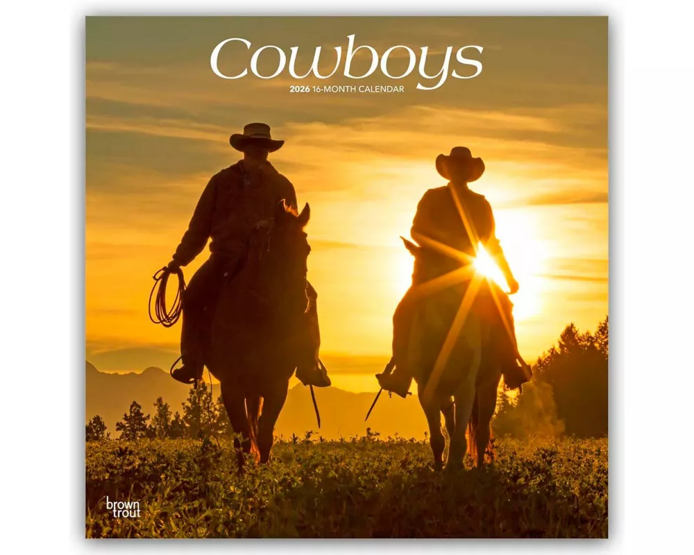 Cowboys 2026 12 X 24 Inch (Hanging) Monthly Square Wall Calendar Plastic-Free