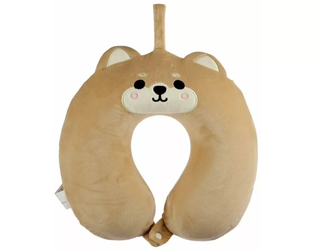 Relaxeazzz Plüsch Shiba Inu Hund Plüsch Reisekissen
