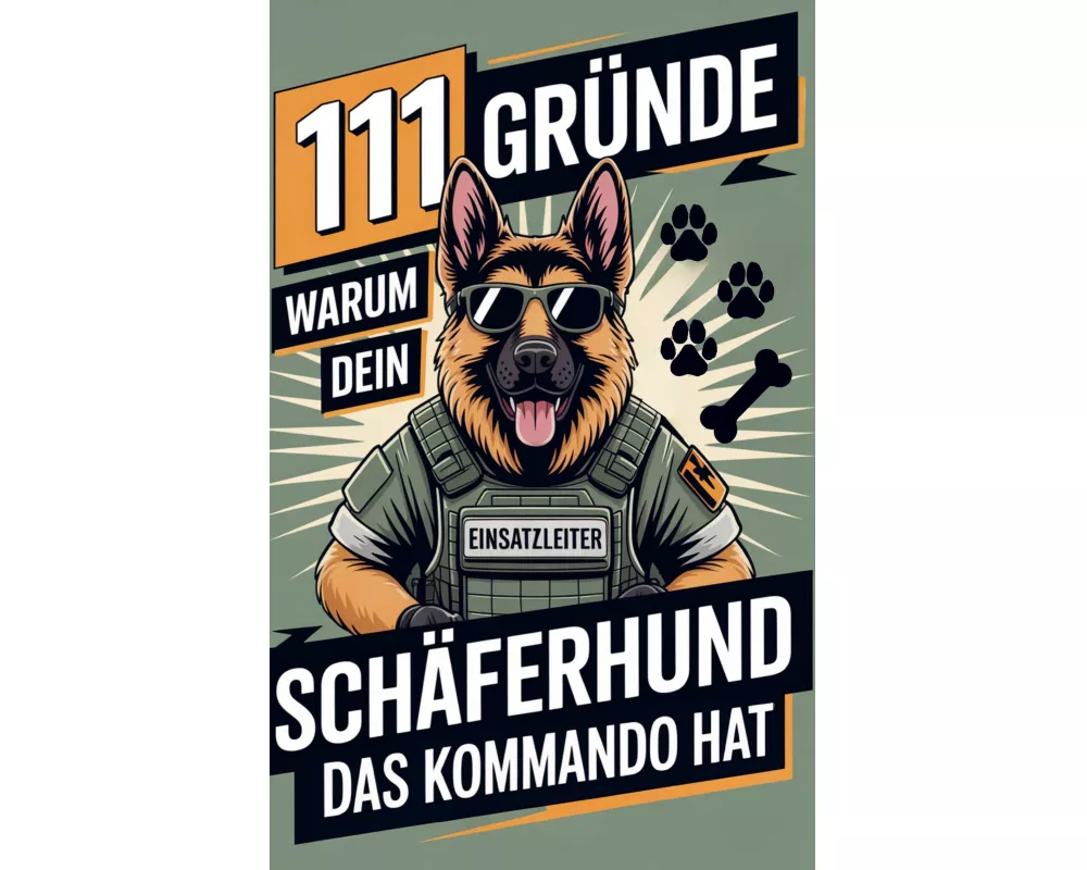 111 Gründe, warum dein Schäferhund das Kommando hat: Das Geschenk für echte Schäferhund-Fans - Mit Befehlston & Beschützerblick