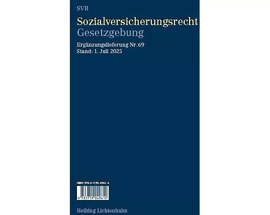 Sozialversicherungsrecht - Gesetzgebung EL 69