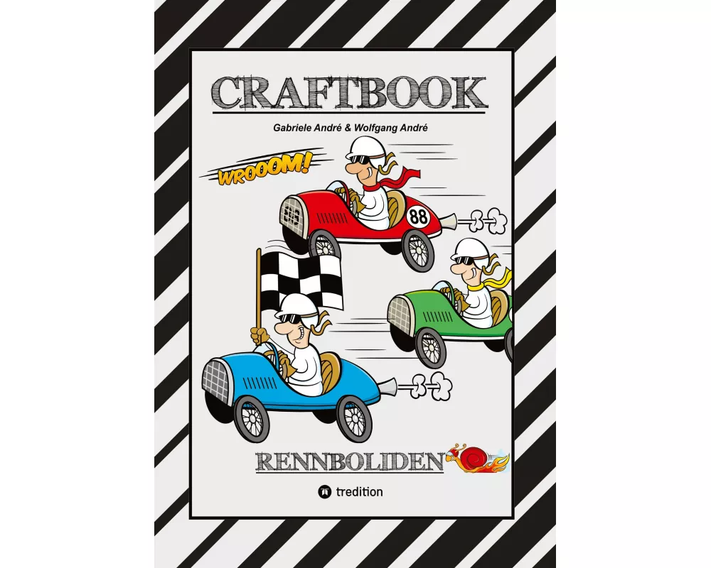 Craftbook - Race On - Spiel - Bastelanleitung - Super Rennwagen - Tutorial - Tolle Motive - Flitzer - Knifflige RÄtsel - Storytelling - Übungen
