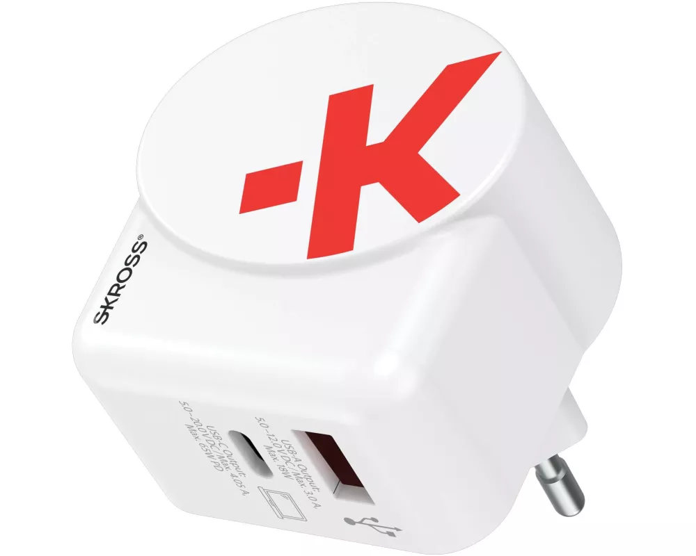 SKROSS USB-Wandladegerät Euro USB Charger AC65PD