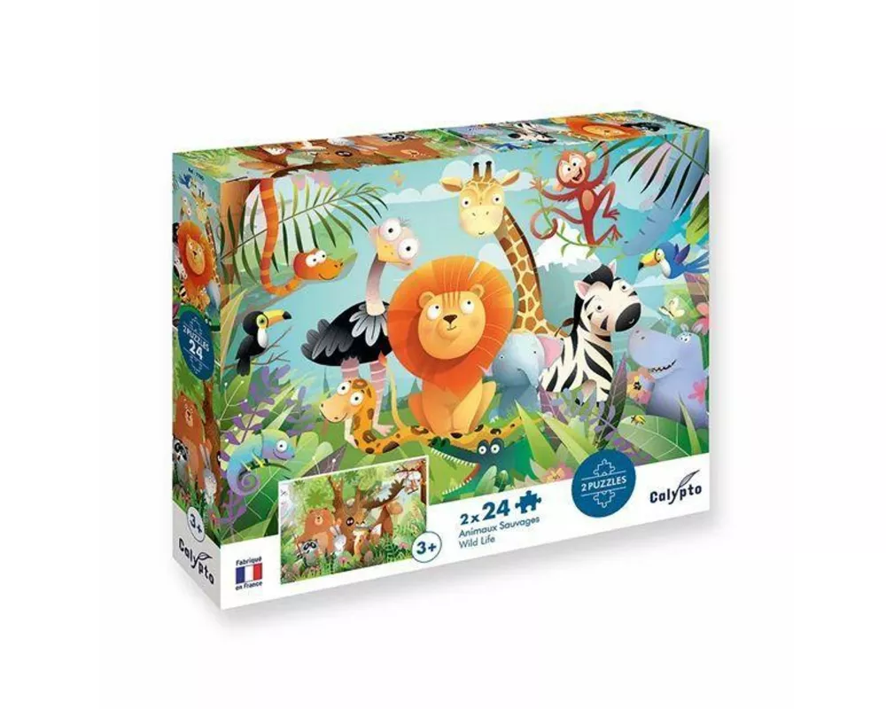 Tiere 2x24 Teile Puzzle