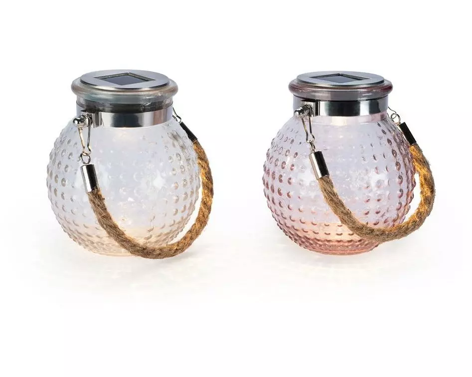 STT Solar Mini Glass Set Dots Beige/Mauve