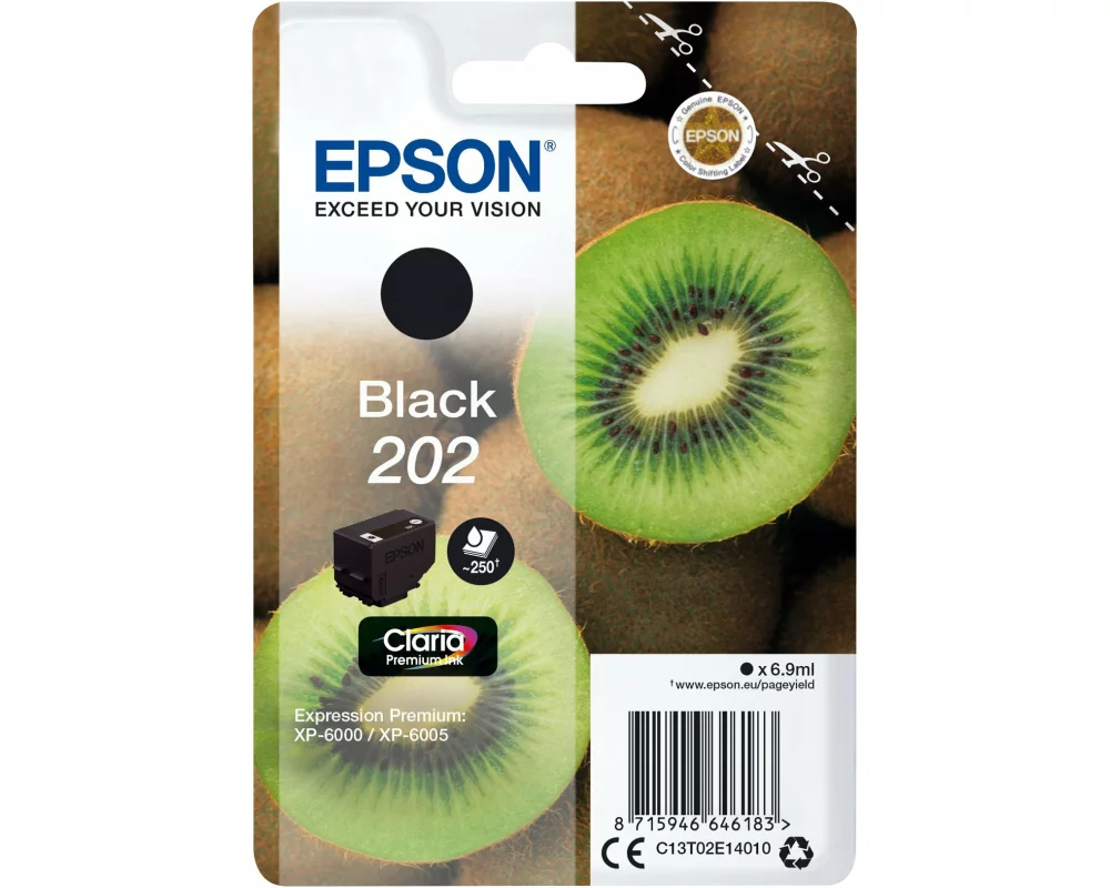 Epson Singlepack Black 202 Kiwi Claria Premium Ink