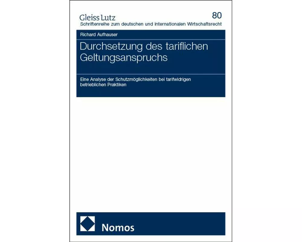 Durchsetzung des tariflichen Geltungsanspruchs