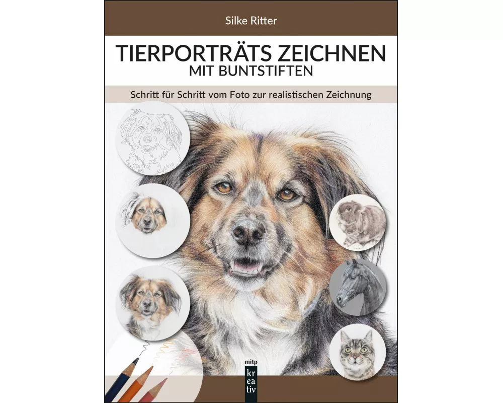Tierporträts zeichnen mit Buntstiften