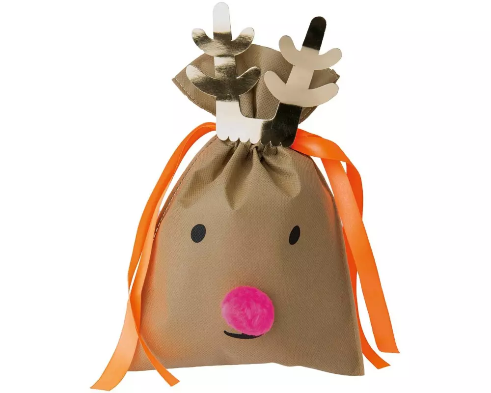 Rico Design Geschenktüte Rentier 20 x 30 cm, Dunkelbraun